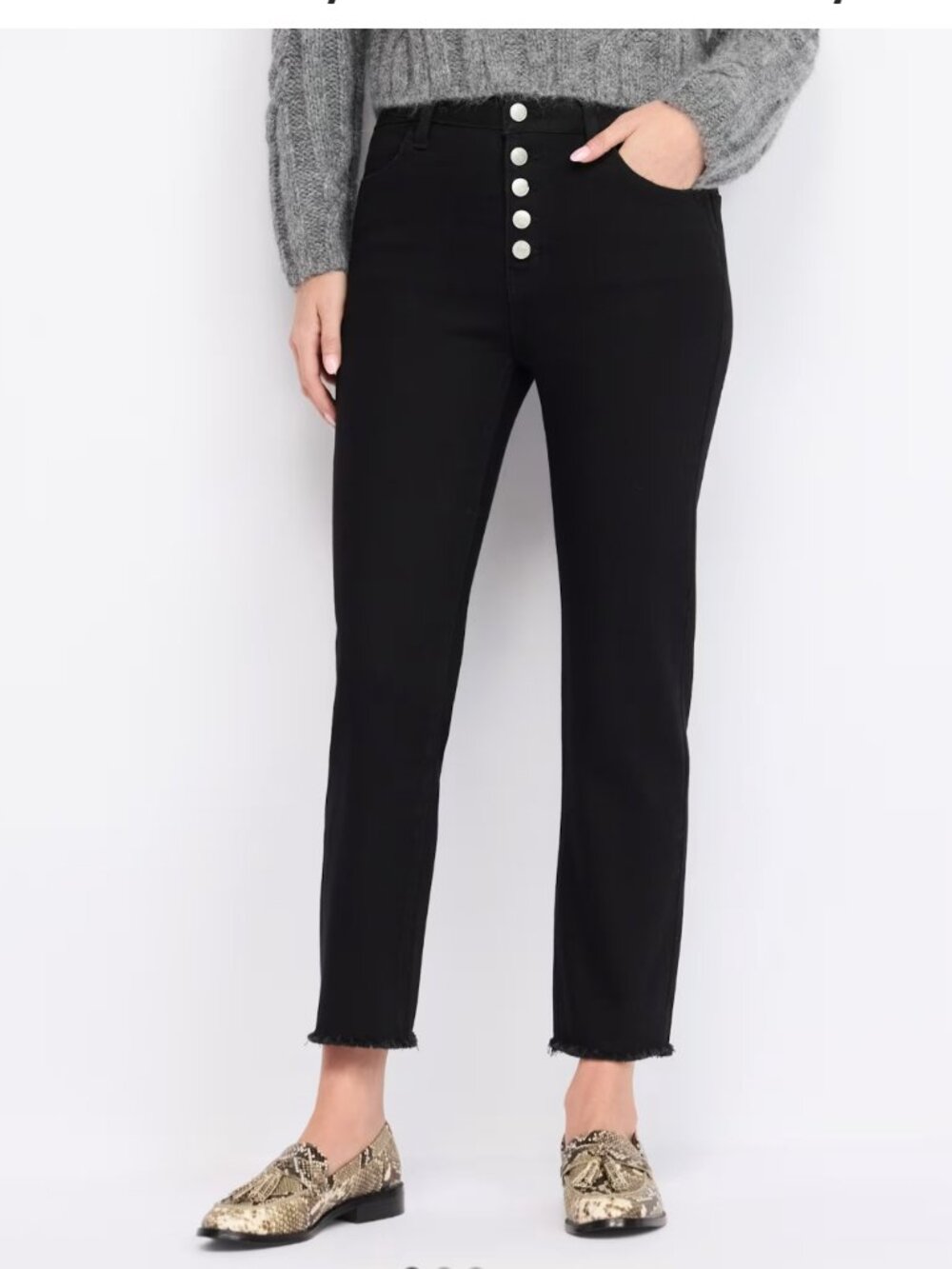 Blue By Artemis Stitch Fix Maria Skinny Pant Button Fly Black Size 16 NWT